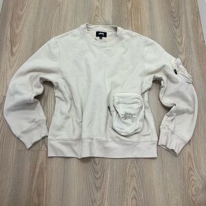 Stussy Sweatshirt Mens M Crew Logo Crewneck Streetwear Hype Skate Surf